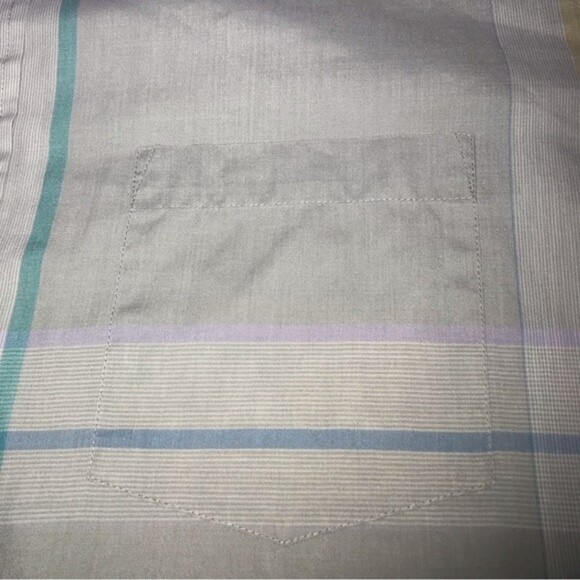 The Fox Collection Men’s Single Needle Short Sleeve Button Up Shirt Gray Size XL - Picture 2 of 5